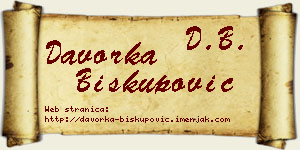 Davorka Biskupović vizit kartica